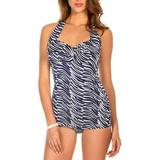 Catalina Women's slimming shirred halter one-piece swimsuit