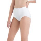 Hanes Women's Cotton White Brief Panties, 6-Pack