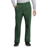 Cherokee Workwear Revolution Tech Scrubs Pant for Men Mid Rise Straight Leg Zip Fly Plus Size WW250ABS, 2XL Short, Hunter Green