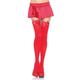 Leg Avenue Womens Satin Bow Accent Thigh Highs