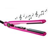 Ovente Ceramic Hair Straightener 1 Inch Ceramic Plate Hot Tool 2GB MP3 Player Speaker Up to 410 Degree Heat Control Smooth Glide Beauty Flat Iron Wave Curler Travel Slim USB Cord 110 Voltage Pink GF6