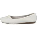 Clarks Damen Freckle Ice Ballerinas, White White Leather, 43 EU