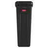 Rubbermaid Commercial Products Rubbermaid Commercial Slim Jim® w/ Venting Channel 22 Gallon Trash Can Plastic in Black | Wayfair RCP354060BK