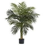 Nearly Natural 4 Golden Cane Palm Artificial Tree Green