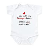 CafePress - Melt Grandpa s Heart Infant Bodysuit - Baby Light Bodysuit Size Newborn - 24 Months