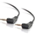 C2G 40582 3.5mm Right Angled M/M Stereo Audio Cable Aux Cable Black (1.5 Feet 0.45 Meters)