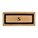 Classic Border Monogrammed Coco Door Mat - 22" X 36", P - Frontgate