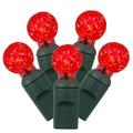 Vickerman 36126 - 100 Light 34' Green Wire Red G12 Berry LED Miniature Christmas Light String Set with 4" Spacing (X4G9103)