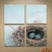 ArtWall 'Blue Nest' by Elena Ray 4 Piece Graphic Art on Canvas Set Canvas in Blue/Gray | 48 H x 48 W x 2 D in | Wayfair 0ray017e4848w