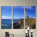 ArtWall 'Pigeon Point Lighthouse' by Kathy Yates 3 Piece Photographic Print on Wrapped Canvas Set Canvas in White | 24 H x 36 W x 2 D in | Wayfair