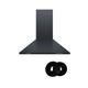 Cookology CH601BK/A Energy A Rated 60cm Chimney Cooker Hood with CF150 Filters - in Black