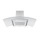 Cookology Curved Glass Chimney Cooker Hood, Wall Mounted Extractor Fan, LED lighting, Adjustable Height (Stainless Steel, 90cm)