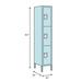 Stevens ID Systems Lockers 3 - Tier 3 - Section 16" Wide Locker Wood in Brown/Yellow | 84 H x 16 W x 18 D in | Wayfair 79024 C16-059