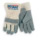 MCR SAFETY 1702XL Leather Palm Gloves,XL,Gray,PR