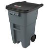 Best Wheeled Trash Cans - RUBBERMAID FG9W2700GRAY 50 gal. HDPE Rectangular Trash Can Review 