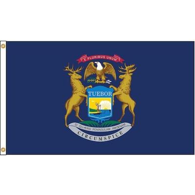 ANNIN FLAGMAKERS 142680 Michigan Flag,5x8 Ft,Nylon