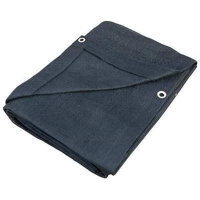 ZORO SELECT 5WUA5 Standard Duty Tarp, 10 x 30 ft, 10 Mil, Black, Polyethylene