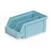 LEWISBINS PB20-X Lt Blue Hang & Stack Storage Bin, Light Blue, Plastic, 7 in L