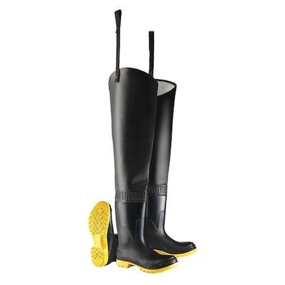 DUNLOP 8685600 Men's Hip Wader, 11 Steel Toe, Black