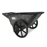 RUBBERMAID COMMERCIAL FG564200BLA Big Wheel Cart,HD,1/4 cu. yd.,300 lb.