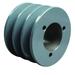 ZORO SELECT 343B 1/2" to 1-5/8" Quick Detachable Bushed Bore 3 Groove 3.75 in OD