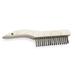 TOUGH GUY 1VAF7 Scratch Brush, 10 in L Handle, 5 3/8 in L Brush, Gray, Wood, 10