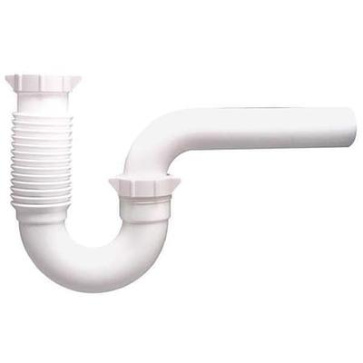 ZORO SELECT 1PPC5 1-1/2 Dia, Polypropylene, White/Plastic, Lavatory/Kitchen