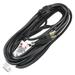 ZORO SELECT 5XFN1ID Power Cord, 5-15P, SJT, 25 ft., Blk, 15A, 14/3