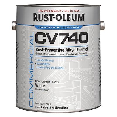 RUST-OLEUM 255614 Interior/Exterior Paint, Glossy, Oil Base, White, 1 gal