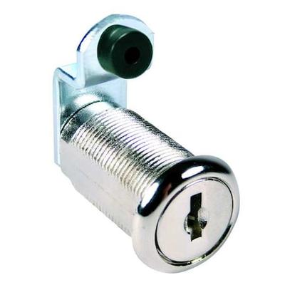 COMPX NATIONAL C8054-KD-14A Disc Tumbler Keyed Cam Lock, Bright Nickel, 5/8 in