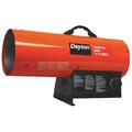 DAYTON 3VE57 Torpedo Portable Gas Heater, Liquid Propane, 70,000 to 125,000 BtuH