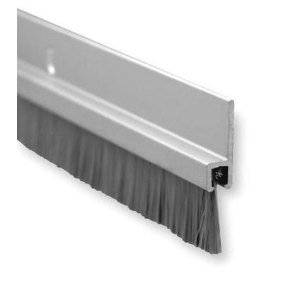 PEMKO 18061CNB48 Door Sweep, Brush Insert, Aluminum,4 ft Lg, 1/4 in Wd, Aluminum