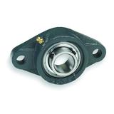 DAYTON 3FCV8 Flange Bearing,2-Bolt,Ball,1-7/16" Bore