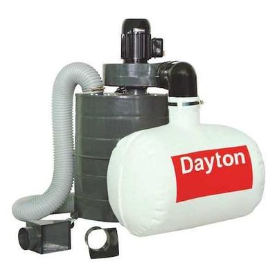 DAYTON 3AA31 Wood Dust Collector, 600 cfm CFM Max Flow, 3/4 hp, Single Phase