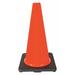 ZORO SELECT 6FHA9 Traffic Cone, Standard Shape, PVC, 18 in H, Orange,