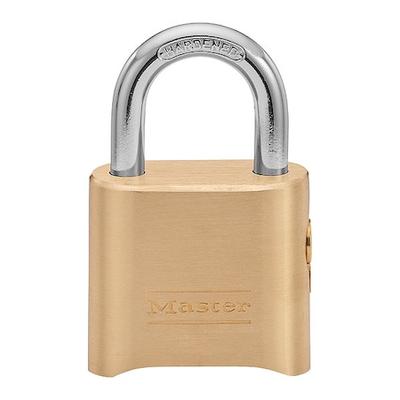 MASTER LOCK 176 Combination Padlock,Bottom,Brass
