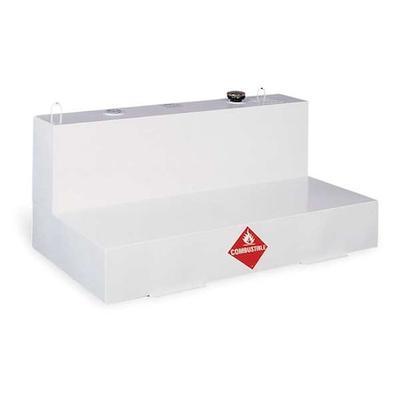 CRESCENT JOBOX 480000 100 Gallon White L-Shaped Steel Liquid Transfer Tank for