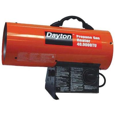 DAYTON 3VE55 Portable Gas Torpedo Heater, Liquid Propane, Intermittent Spark,