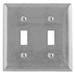 HUBBELL SS2 Toggle Switch Wall Plates and Box Cover, Number of Gangs: 2