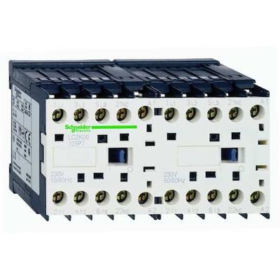SCHNEIDER ELECTRIC LC2K0601F7 Miniature IEC Magnetic Contactor, 3 Poles, 120 V