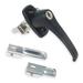 ZORO SELECT 1XNZ7 Cam Latch, Keyed, Black Powder Coated, Grip: 2-7/32 in