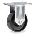 ZORO SELECT TFH125CI1HT24 Plate Caster,Rigid,Cast Irn,5 in,1400 lb