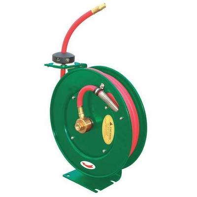 SPEEDAIRE 6WA70 Spring Return Hose Reel, 3/8 in Hose Diameter, 35 ft Length,