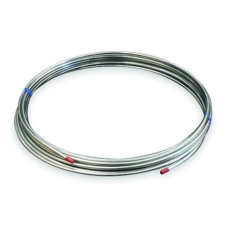 ZORO SELECT ZUSA-HTM-136 1/4" OD x 50 ft. Welded 316 Stainless Steel Coil Tubing