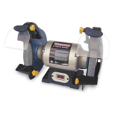 WESTWARD 1KEN1 Bench Grinder, 8 in Max. Wheel Dia, 1 in Max. Wheel Thickness,