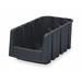 AKRO-MILS 30716BLACK Stack & Nest Bin, Black, Plastic, 6 5/8 in W x 5 in H, 12