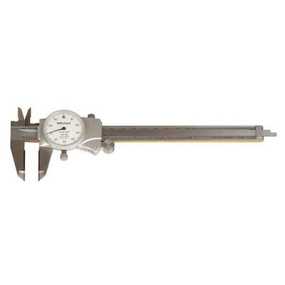 MITUTOYO 505-736 Dial Caliper, 6In, 0.100/Rev, Carbide