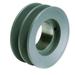 ZORO SELECT 2BK34 1/2" to 1-1/2" Quick Detachable Bushed Bore 2 Groove 3.55" OD