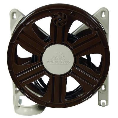 AMES 2388340 Wall Mount Garden Hose Reel For 100 ft L Hose, 18 in Reel Dia,