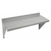 ZORO SELECT 2HFY9 Steel Wall Shelf, 16"D x 24"W x 11-1/2"H, Silver